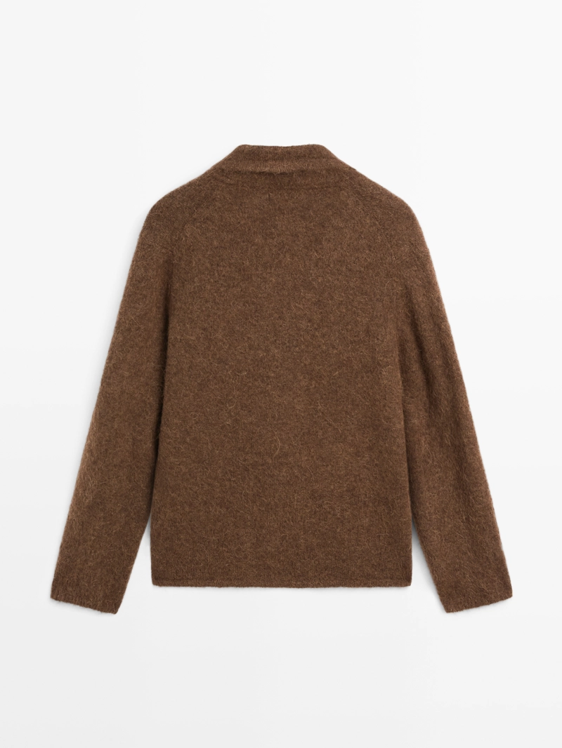 Кардиган из смесовой альпаки с карманами