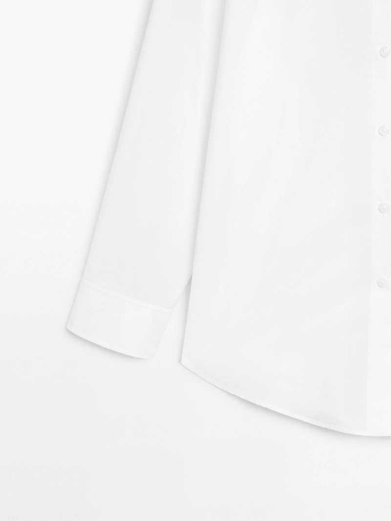 Рубашка из 100% хлопка с деталями на плечах