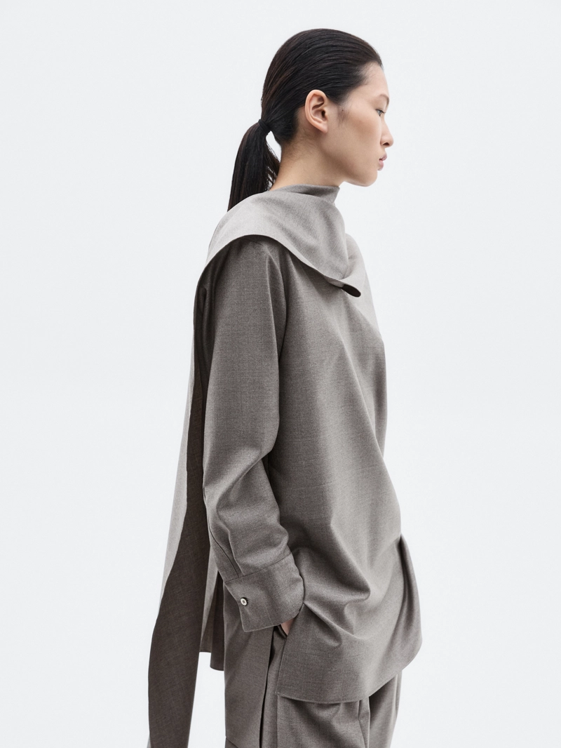 Блузка с завязкой на шее - limited