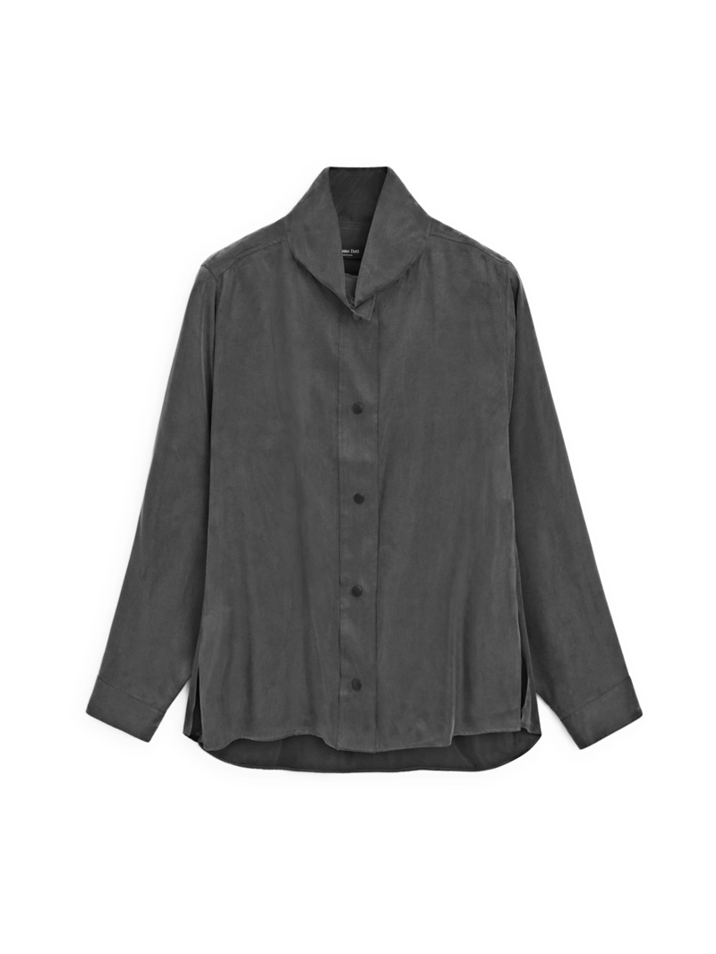 Рубашка свободного кроя с кнопками