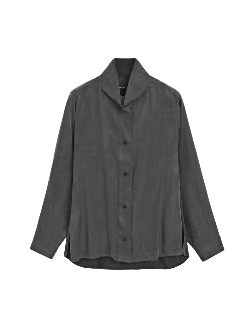 Рубашка свободного кроя с кнопками