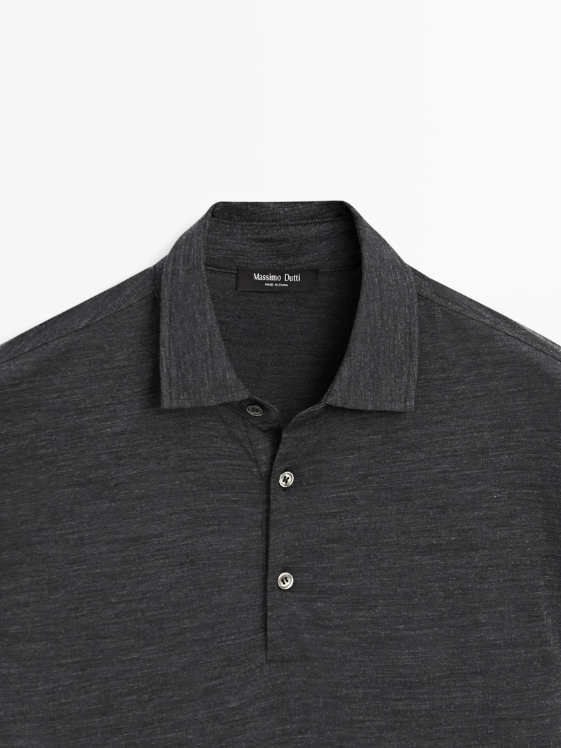 Поло-свитер из шерстяной смеси