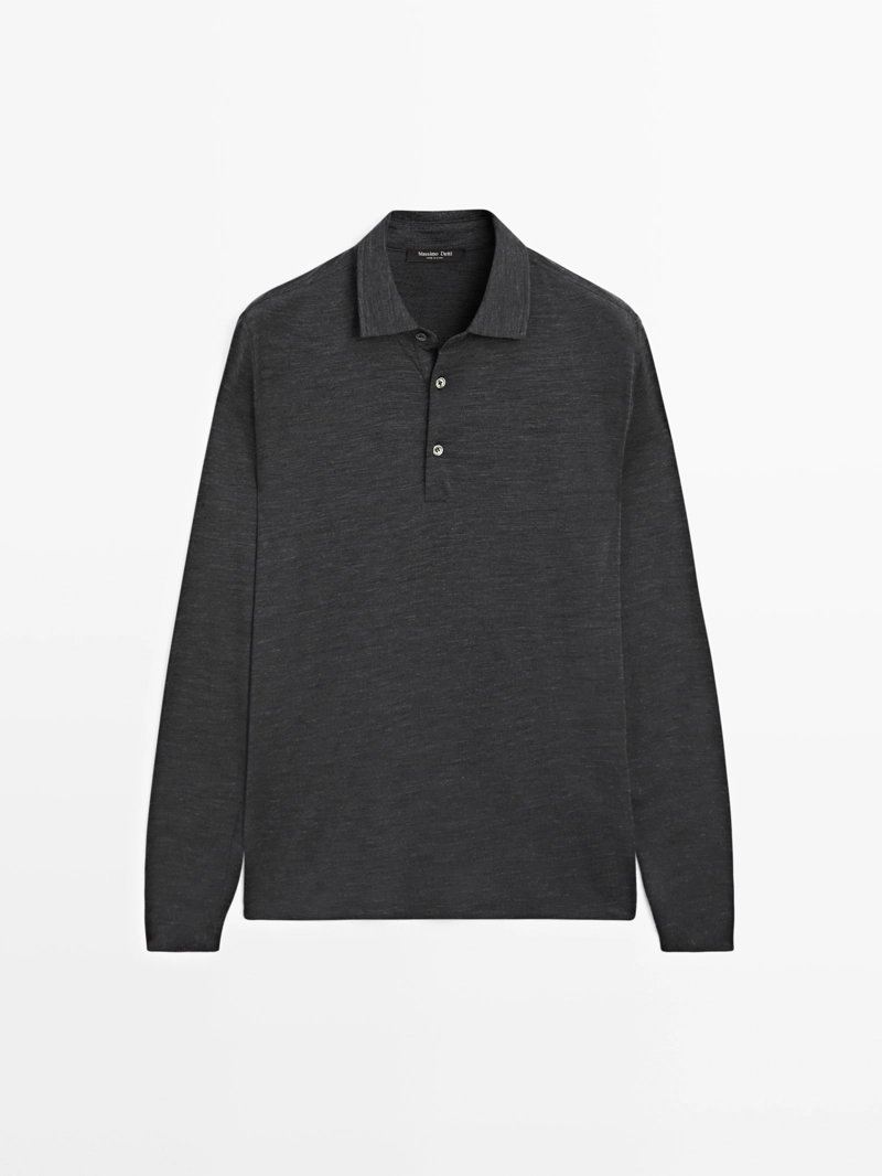 Поло-свитер из шерстяной смеси