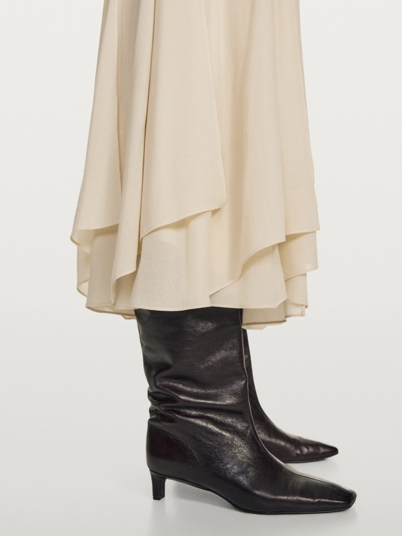 Юбка миди с оборками