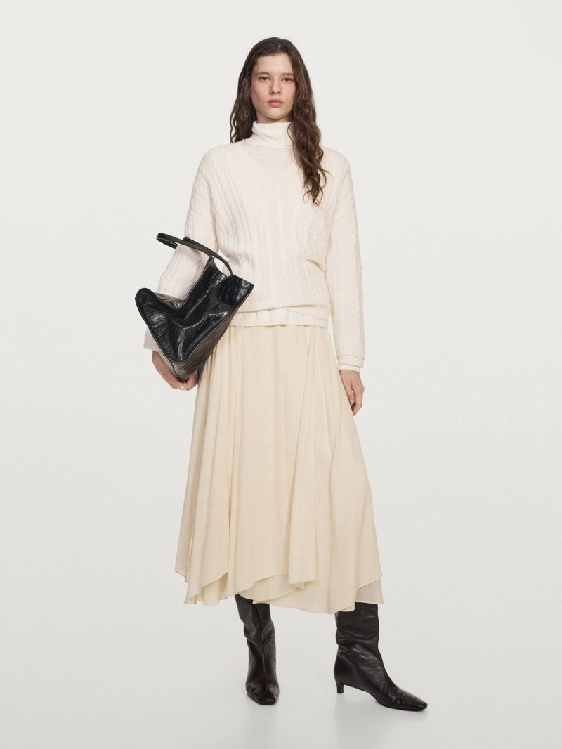 Юбка миди с оборками