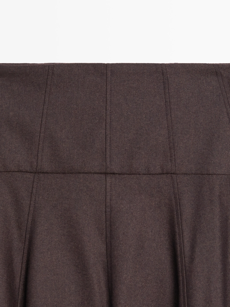 Юбка-миди из шерстяной смеси с кокеткой