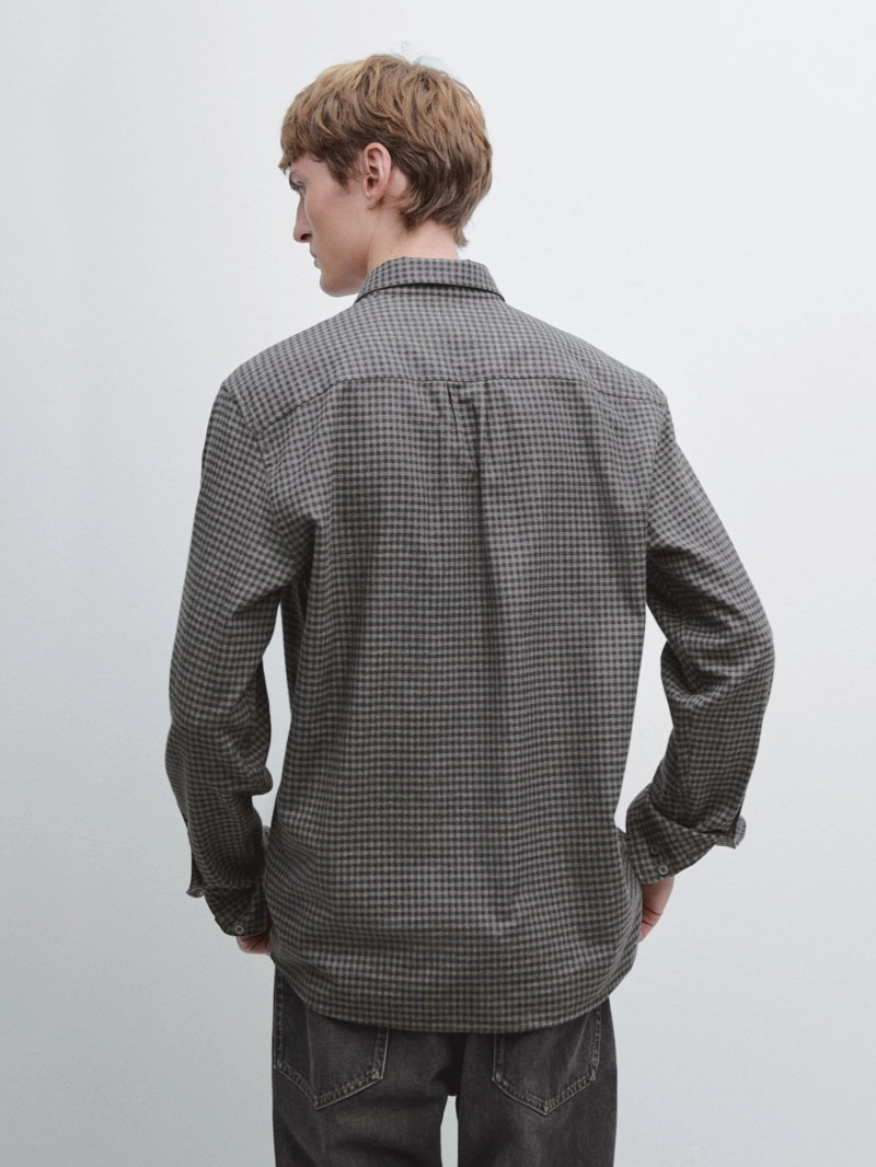 Рубашка в клетку с регулярной посадкой