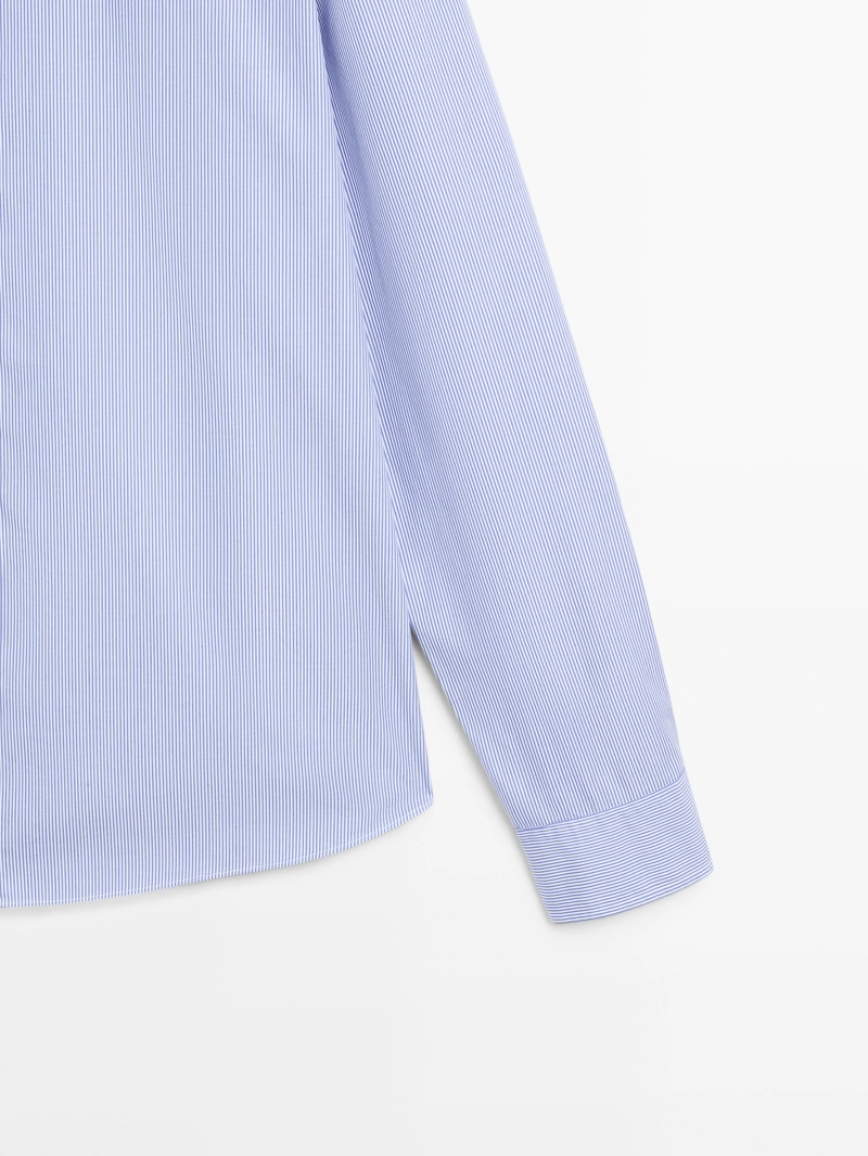 Рубашка из поплина в полоску с регулярной посадкой
