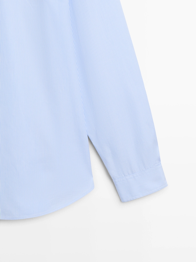 Рубашка с прямым кроем в полоску