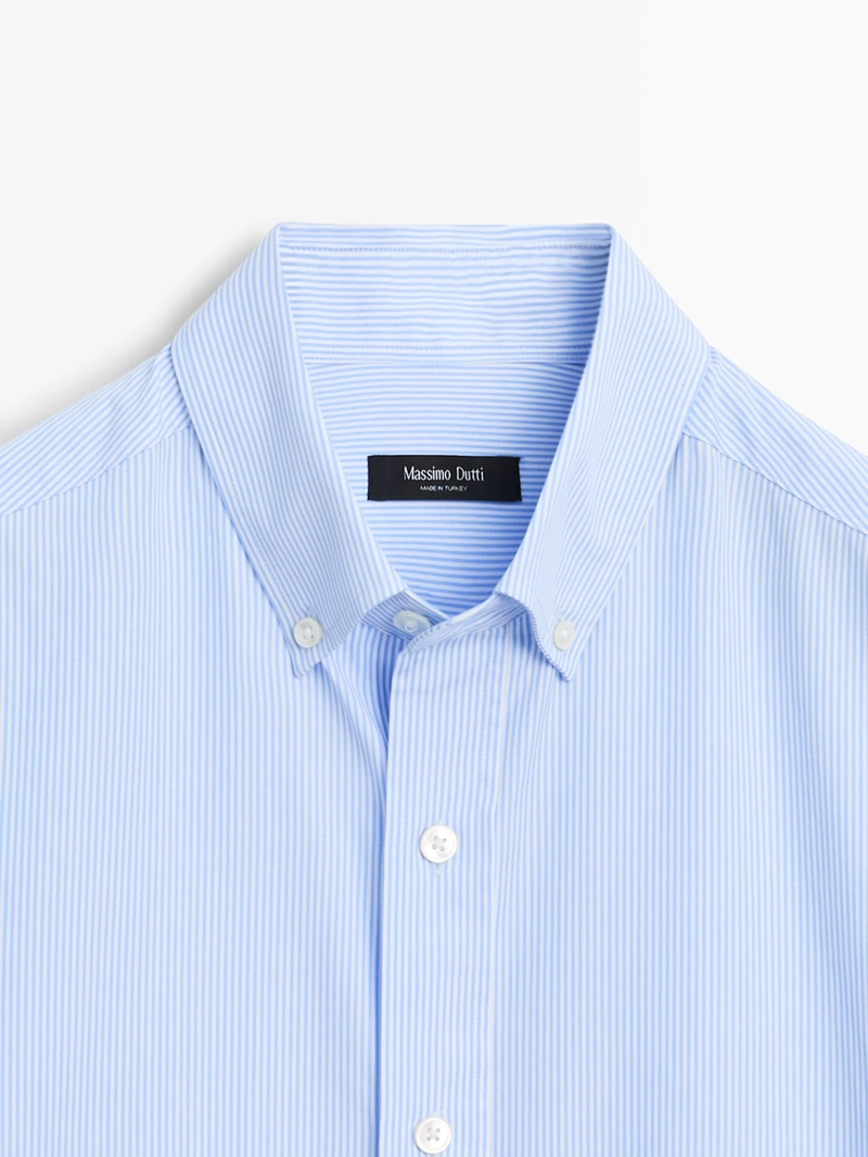 Рубашка с прямым кроем в полоску