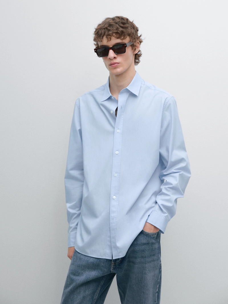 Рубашка в полоску regular fit