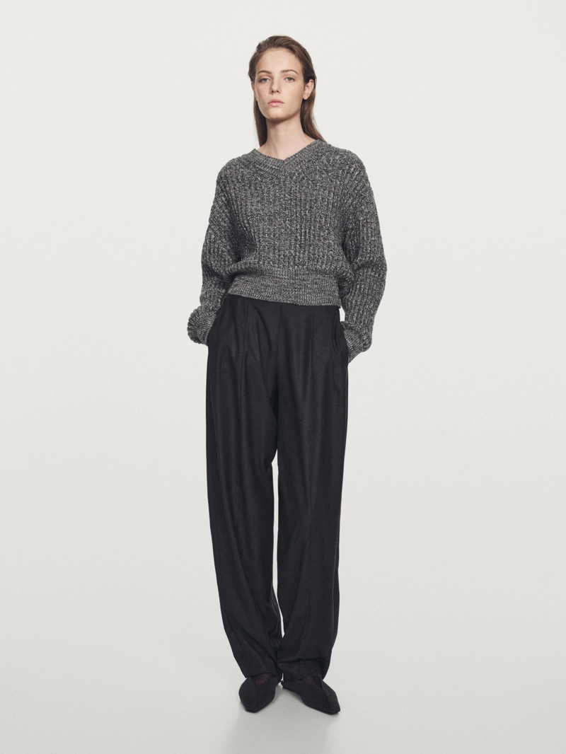 Свитер с ворсом из 100% шерсти - limited