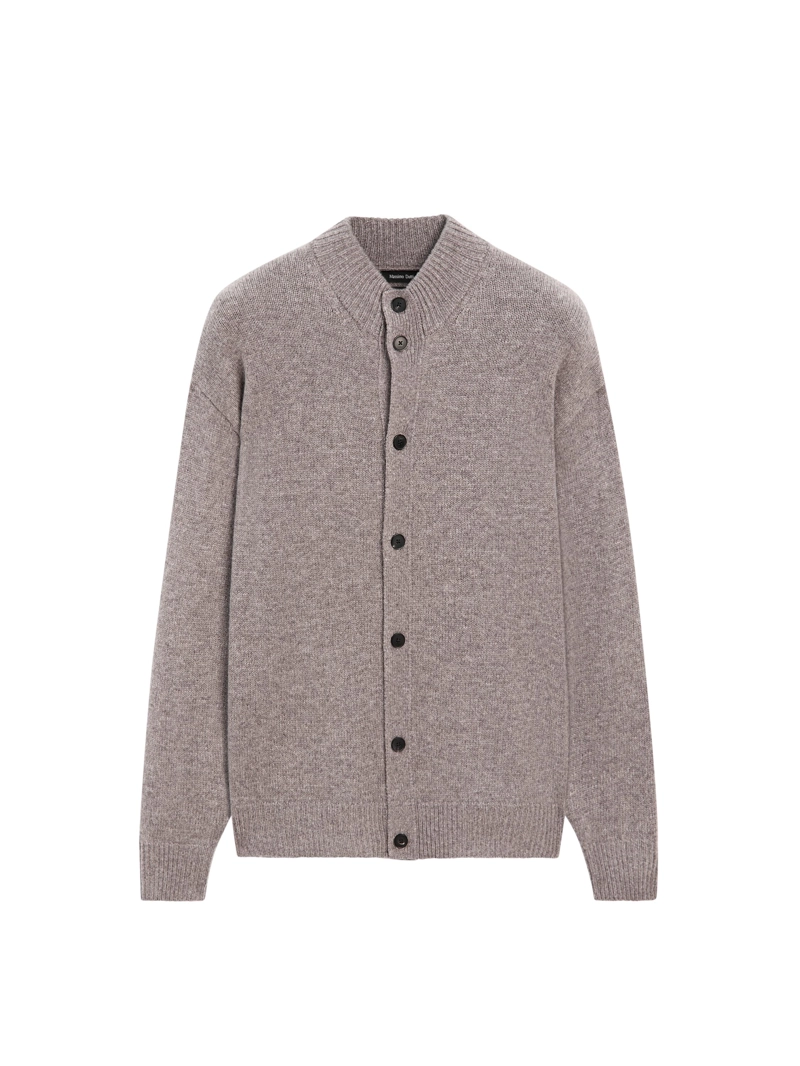 Кардиган с высоким воротом из 100% шерсти