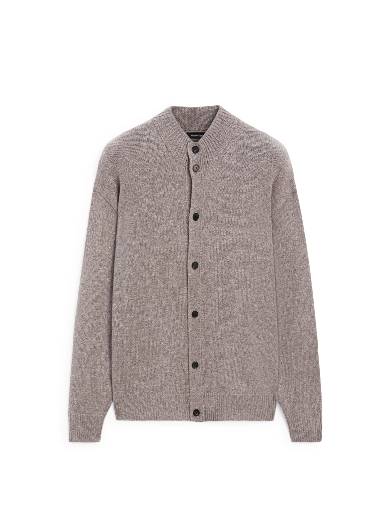 Кардиган с высоким воротом из 100% шерсти