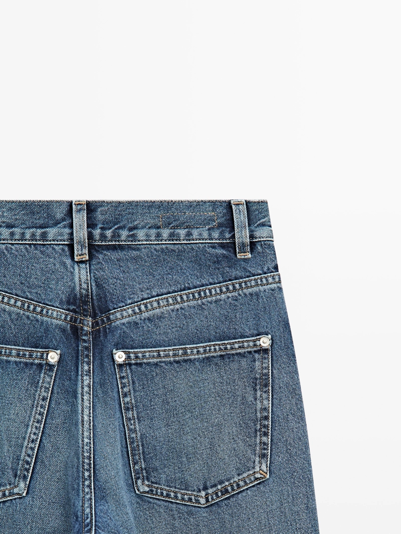 Джинсы-палаццо с высокой талией