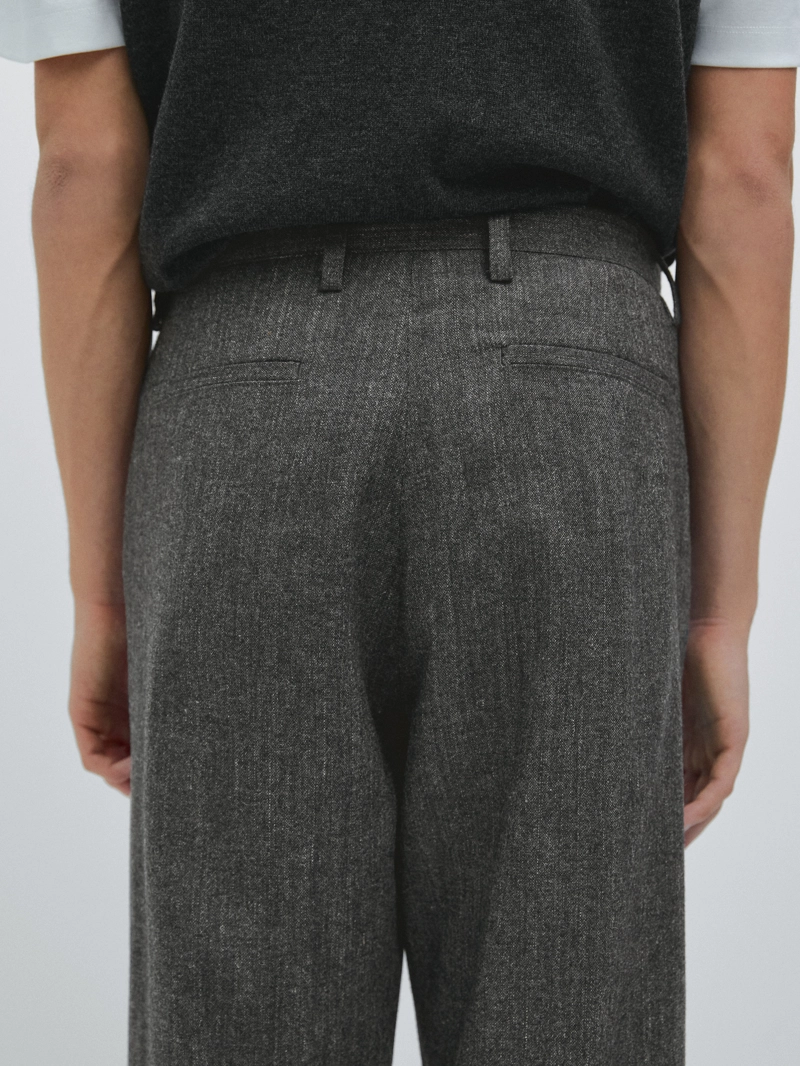 Прямые брюки из шерстяной смеси