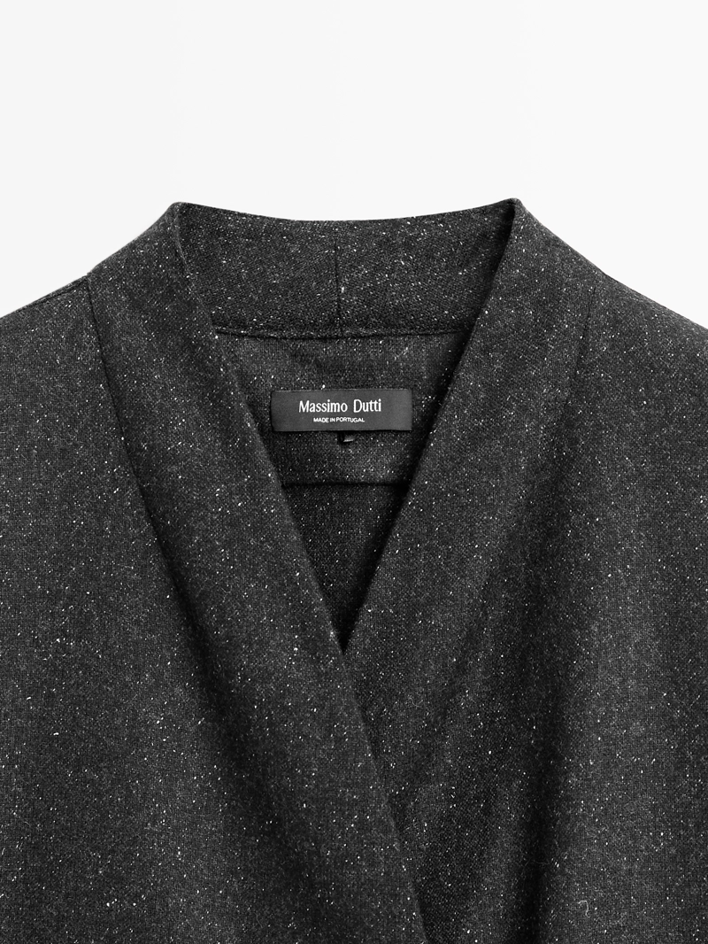 Рубашка из шерсти с эффектом пряжи knickerbocker и деталями роговых пуговиц