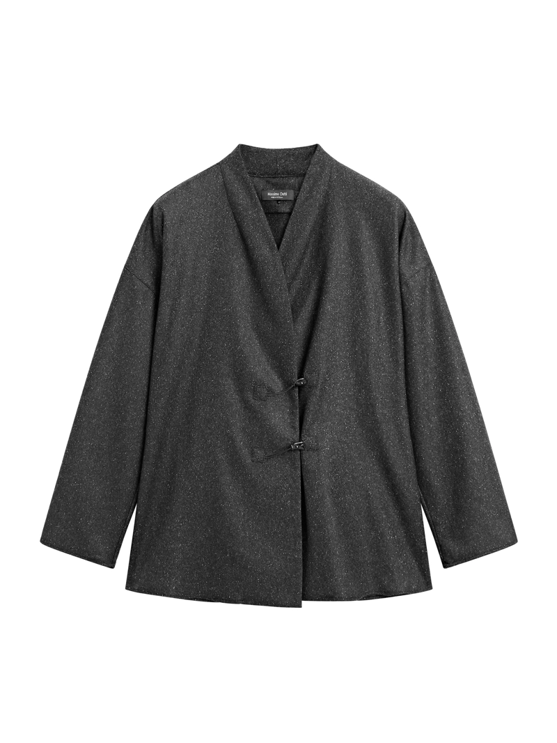 Рубашка из шерсти с эффектом пряжи knickerbocker и деталями роговых пуговиц