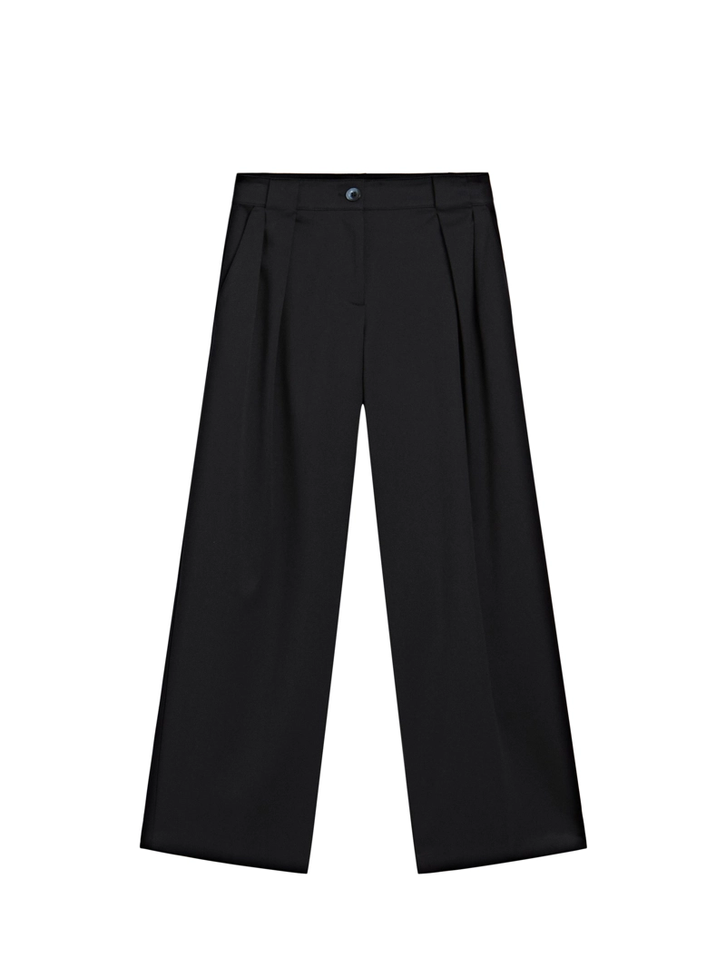 Широкие брюки с рельефными складками