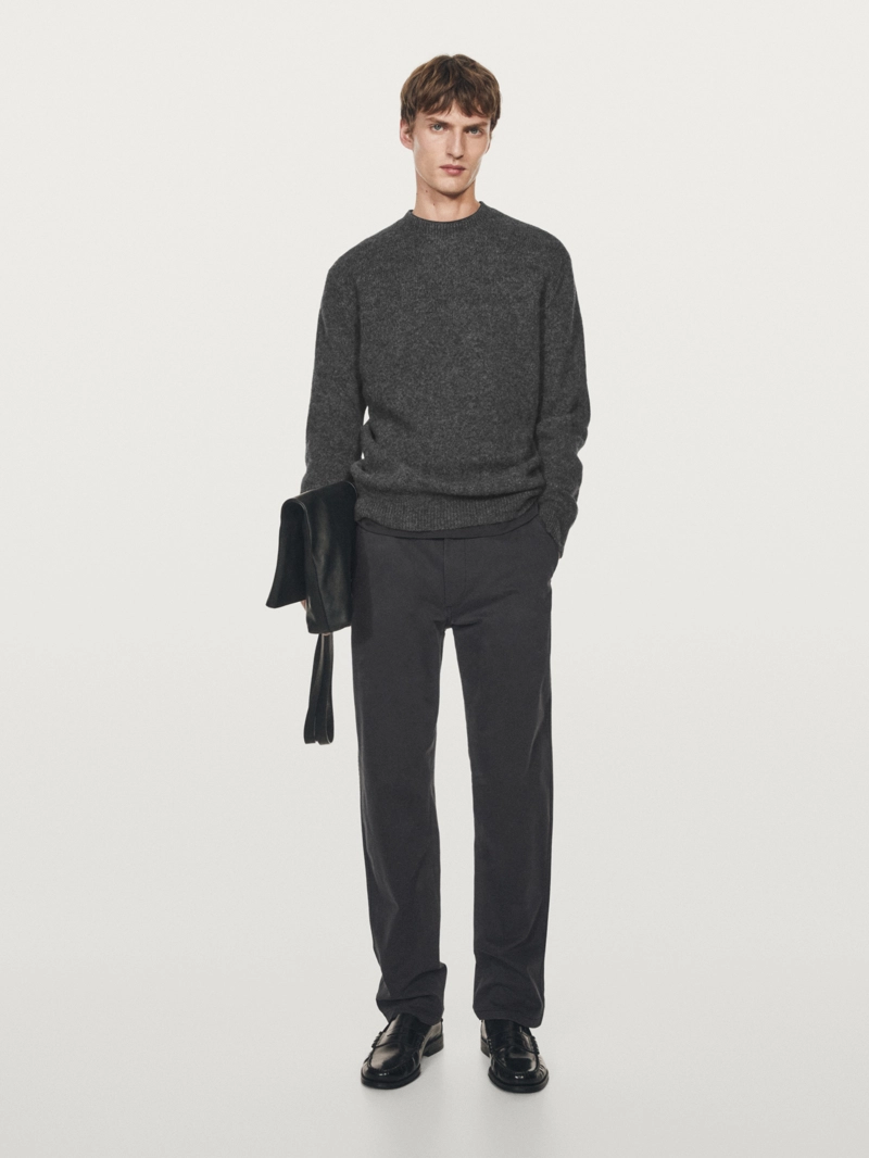 Брюки приталенного кроя из мягкой ткани