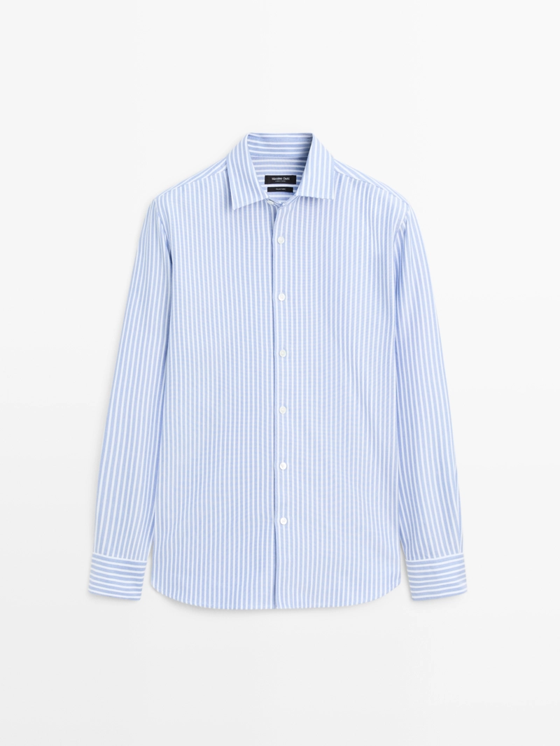 Рубашка с полосками оверсайз