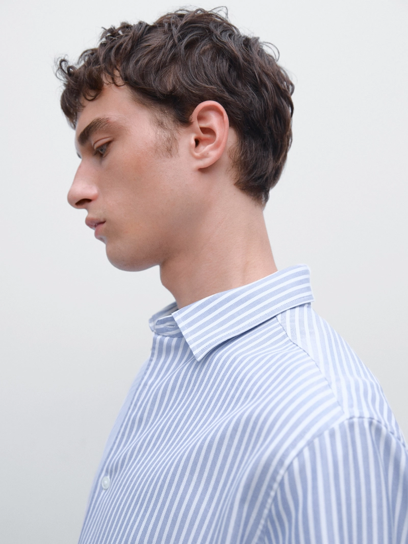 Рубашка с полосками оверсайз