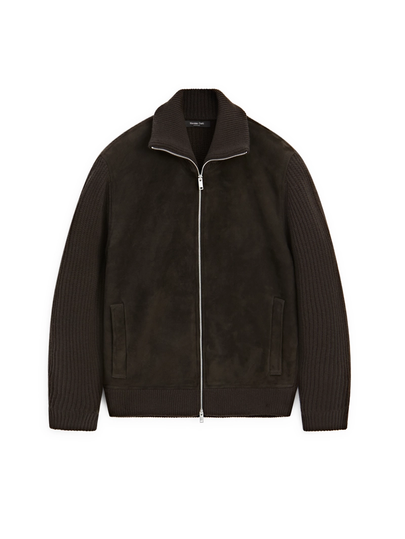 Куртка с контрастным воротником стойкой