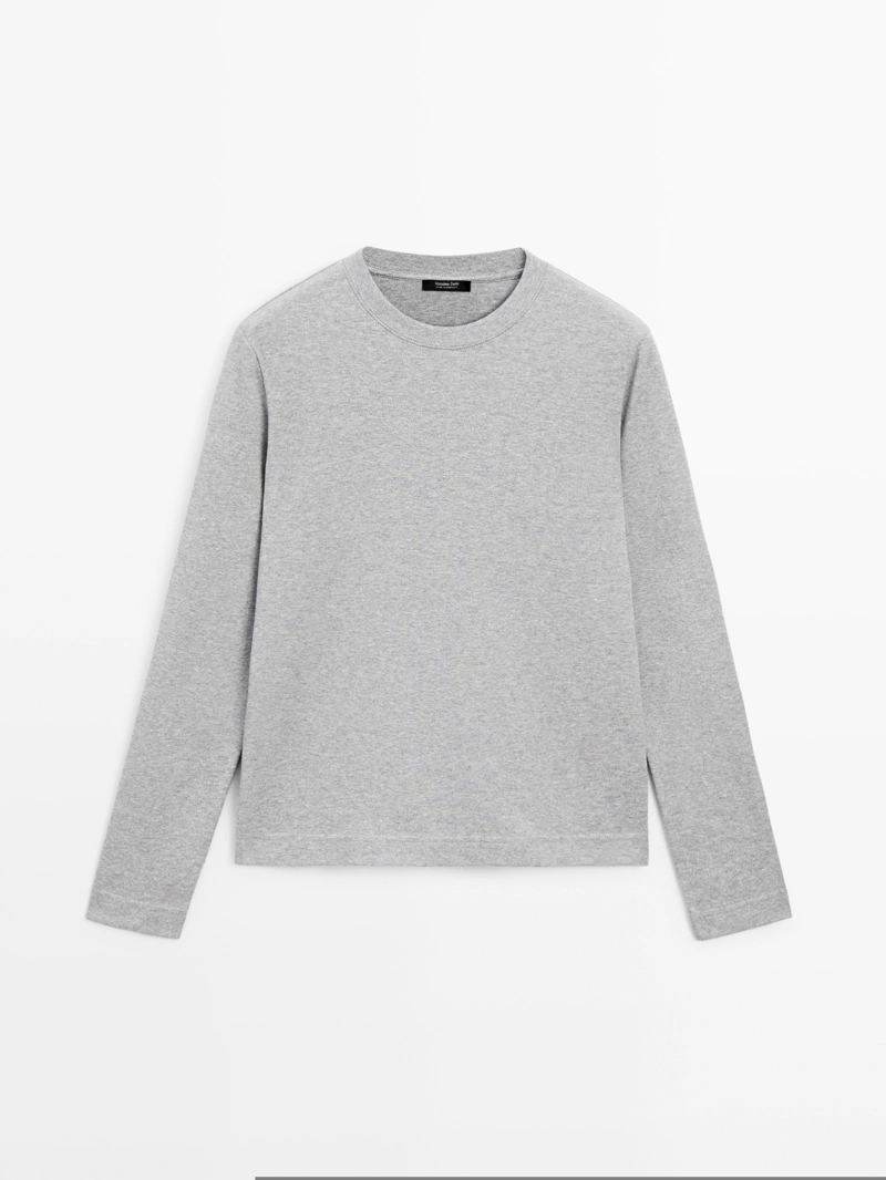 Футболка с длинным рукавом из 100% хлопка