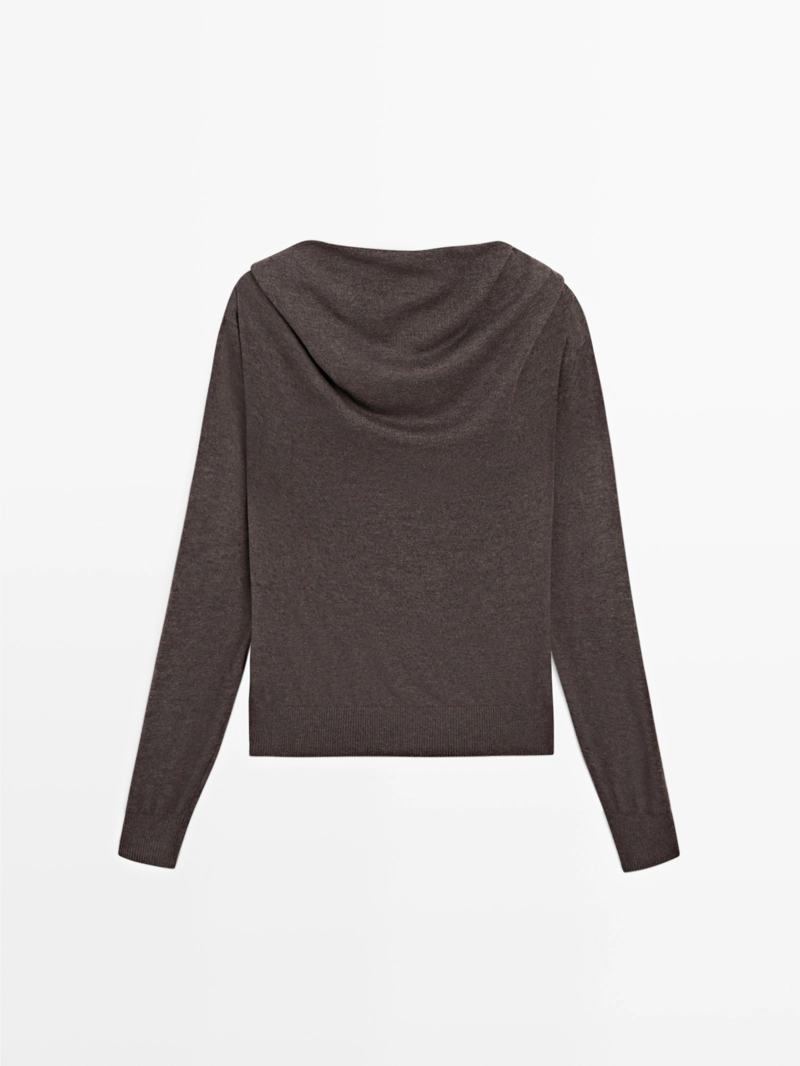 Трикотажный свитер с многофункциональными рукавами