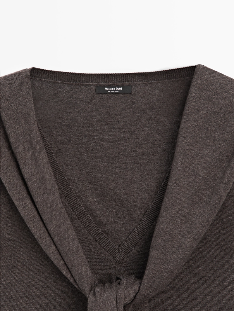 Трикотажный свитер с многофункциональными рукавами