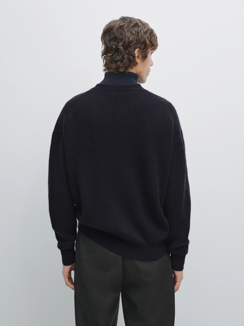 Кардиган из кашемира и шерсти с v-образным вырезом