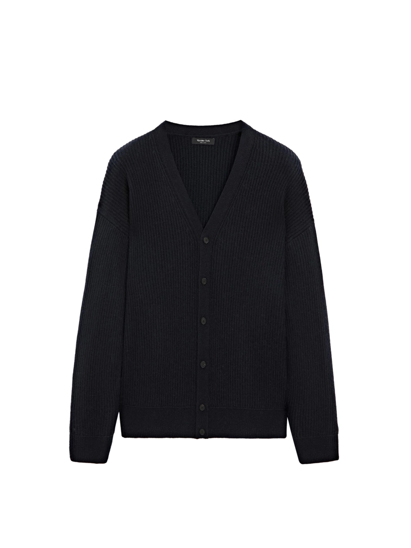 Кардиган из кашемира и шерсти с v-образным вырезом