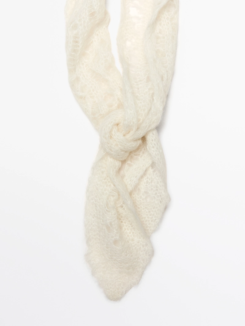 Галстук из мягкой вязаной альпаки massimo dutti