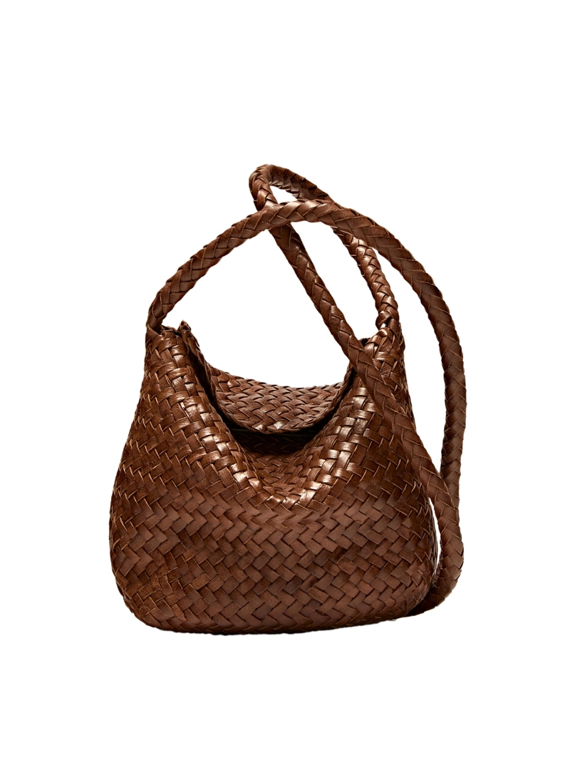 Сумка через плечо из плетеной кожи наппа