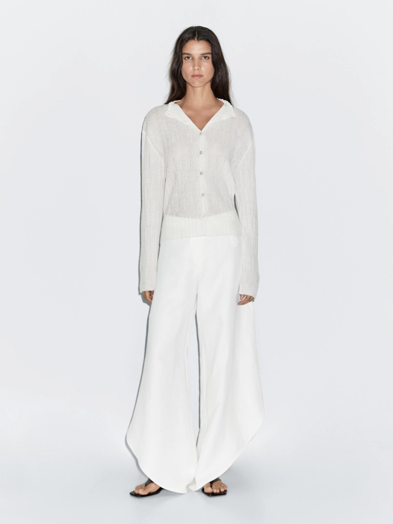 Брюки с разрезом по низу