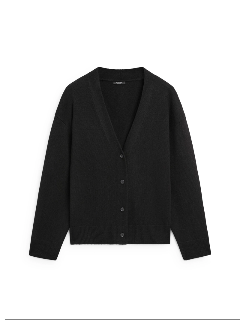 Кардиган с v-образным вырезом из шерстяного плетения