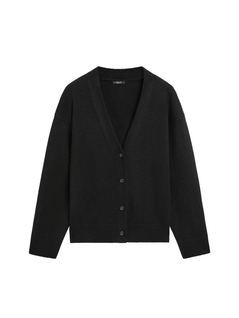 Кардиган с v-образным вырезом из шерстяного плетения