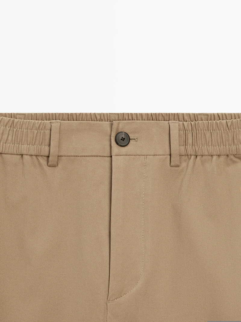 Хлопковые брюки в стиле джоггер из смесовой ткани