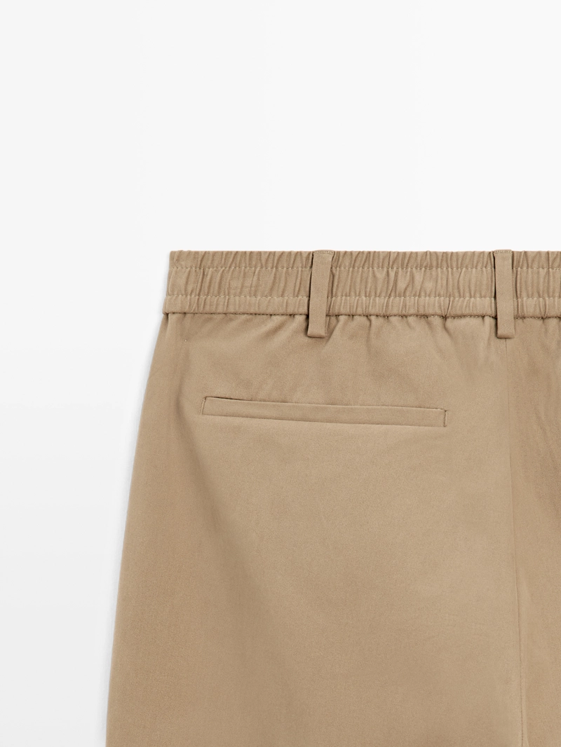 Хлопковые брюки в стиле джоггер из смесовой ткани