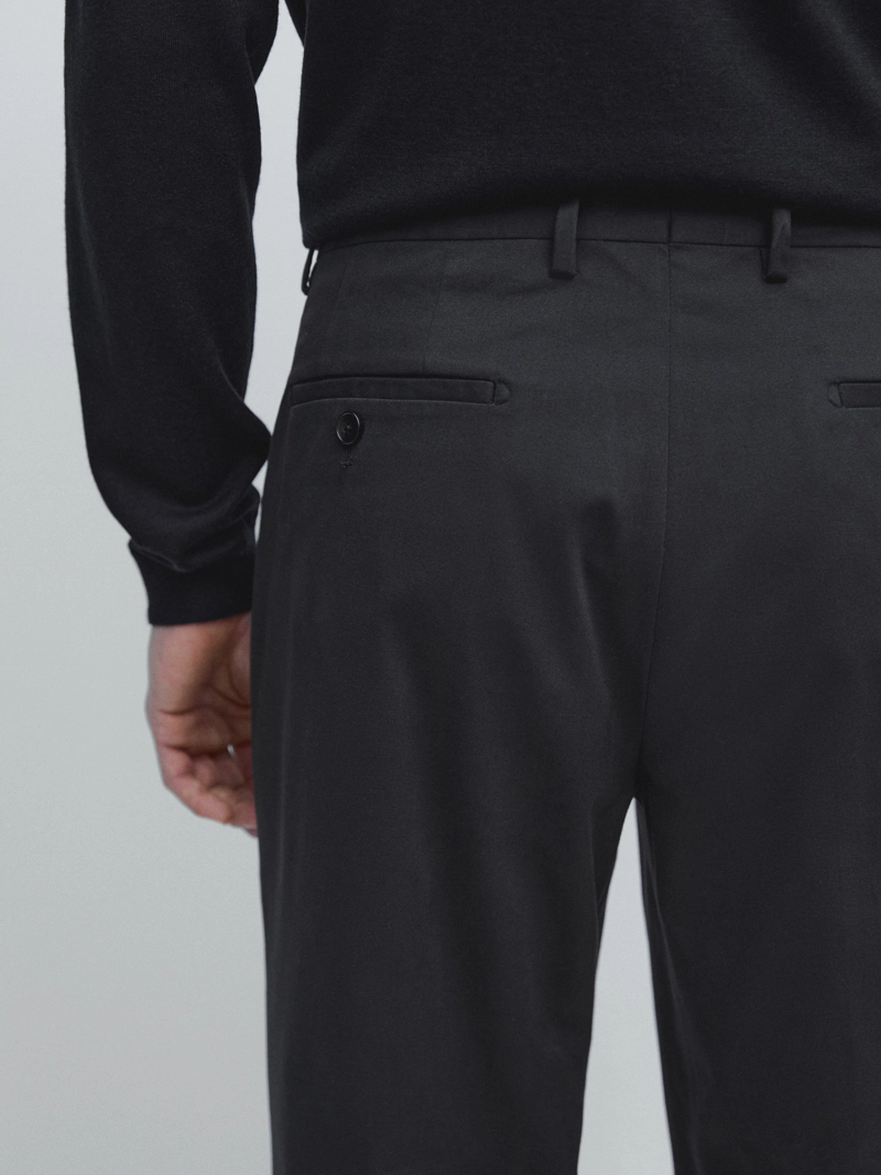 Хлопковые брюки из смесовой ткани