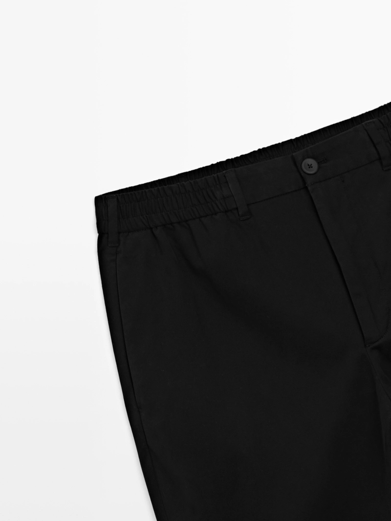 Брюки спортивного кроя из хлопкового смесового материала