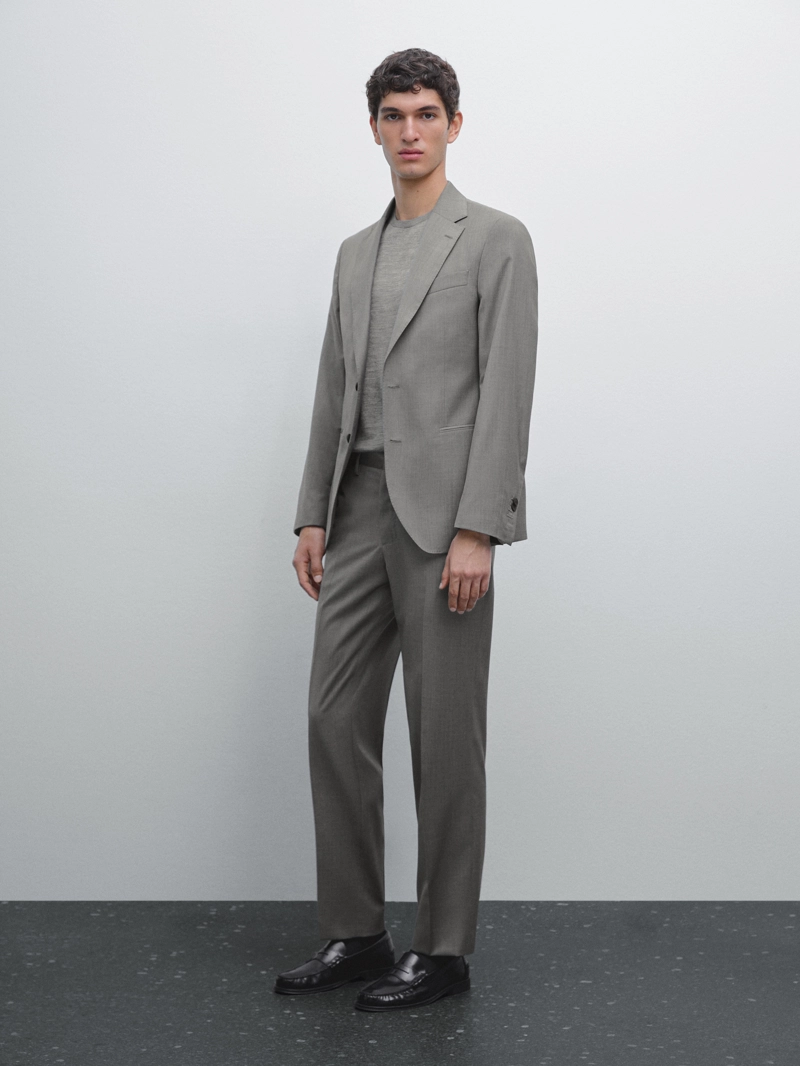 Брюки костюмные из 100% шерсти