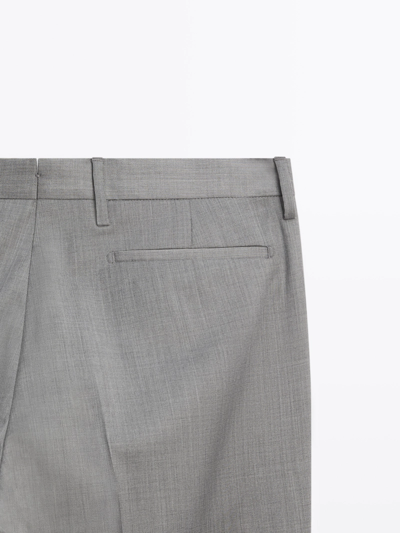 Брюки костюмные из 100% шерсти