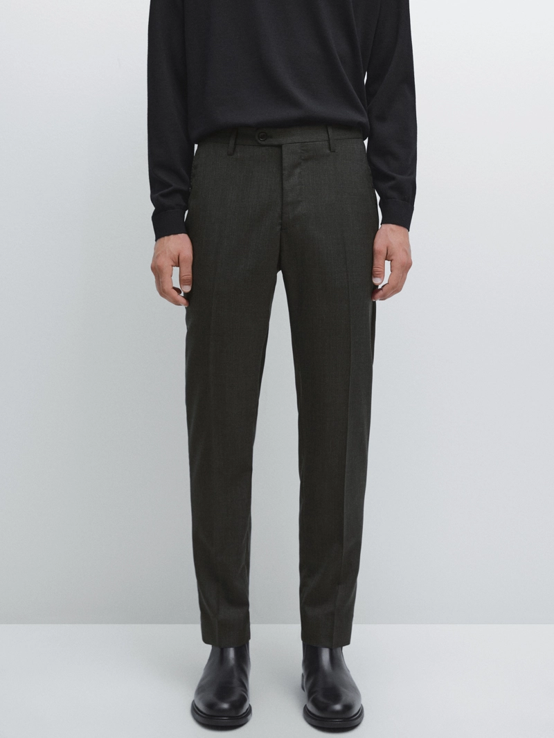 Брюки костюмные из 100% шерсти