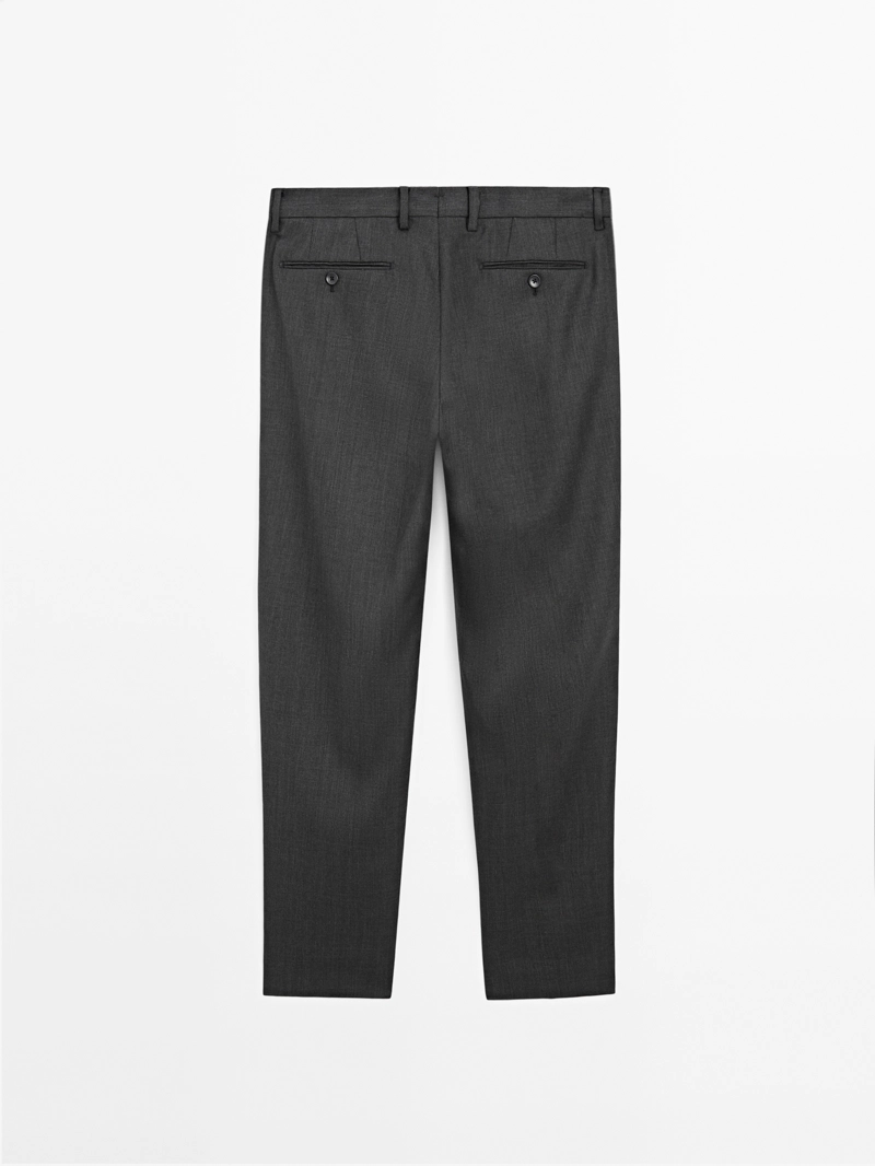 Брюки костюмные из 100% шерсти