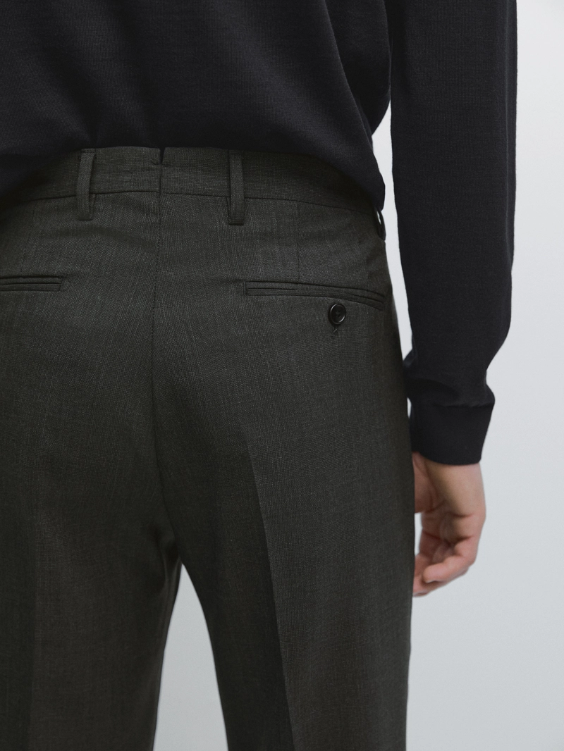 Брюки костюмные из 100% шерсти