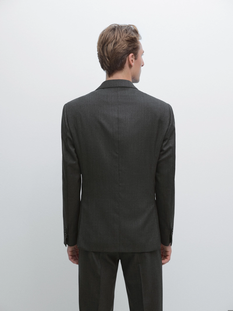 Пиджак костюмный из 100% шерсти