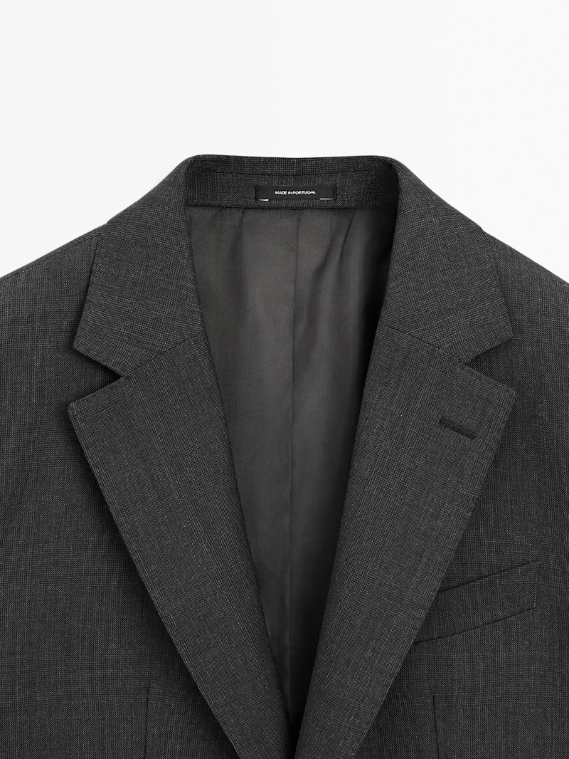 Пиджак костюмный из 100% шерсти