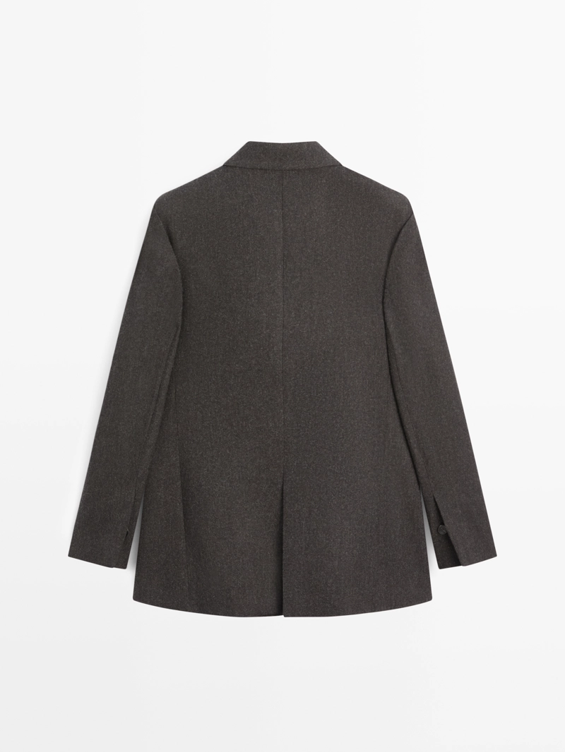 Пиджак из 100% шерсти с лацканами