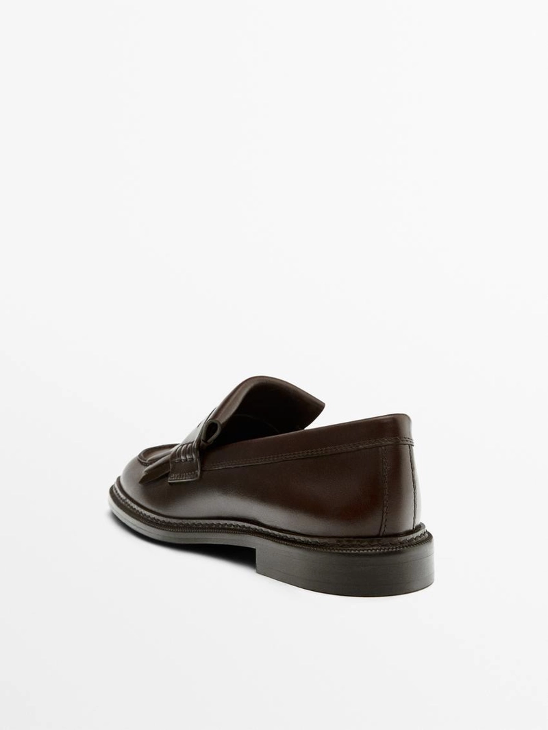 Туфли на массивной подошве с бахромой